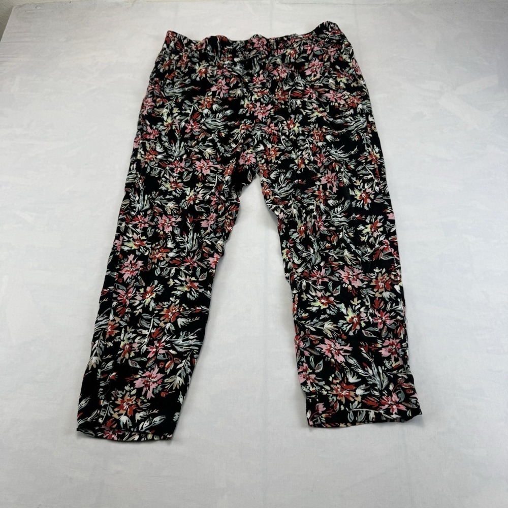Jessica Simpson Womens Floral Print Crop Pants Viscose Size Medium M